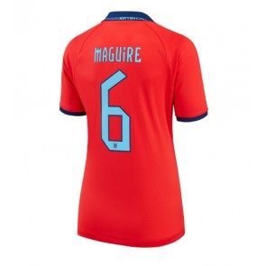 England Harry Maguire #6 kläder Kvinnor VM 2022 Bortatröja Kortärmad